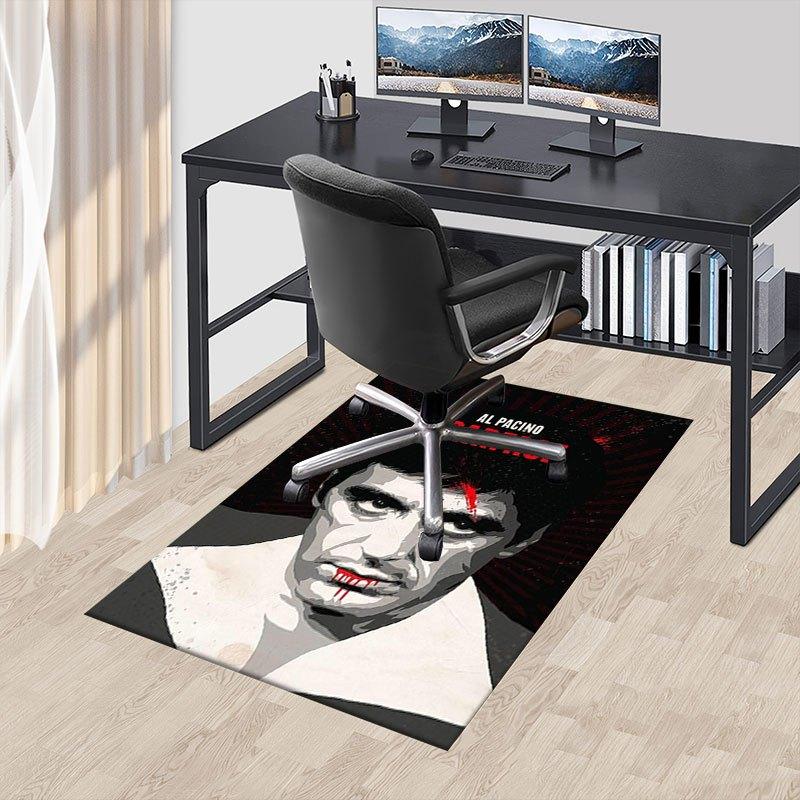 1 Stück Scarface Büroteppich Stuhlunterlage Weich, Bequem, Ganzjahres, Perfekt für Zuhause, Schlafzimmer oder Bürodekoration, Perfektes Geschenk für