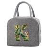 Portable Food Insulation for Traveling  Jungle Tiger Letter Printing Box Picnic Waterproof Oxford Zipper Insulation Lunch Bag