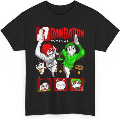 Nouveau T-shirt Casual à Manches Courtes Anime Dandadan Momo Chat Turbo-Grand-Mère Merch NM-9