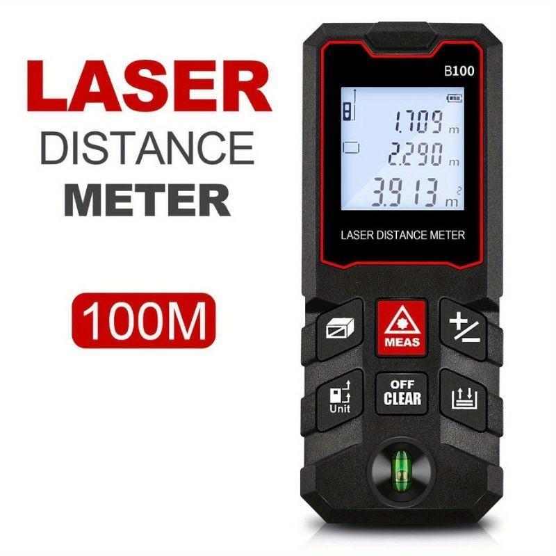 40m-100m Portable Laser Distance Meter Professional Laser Rangefinder Handheld Measuring Distance Area Volume Tool