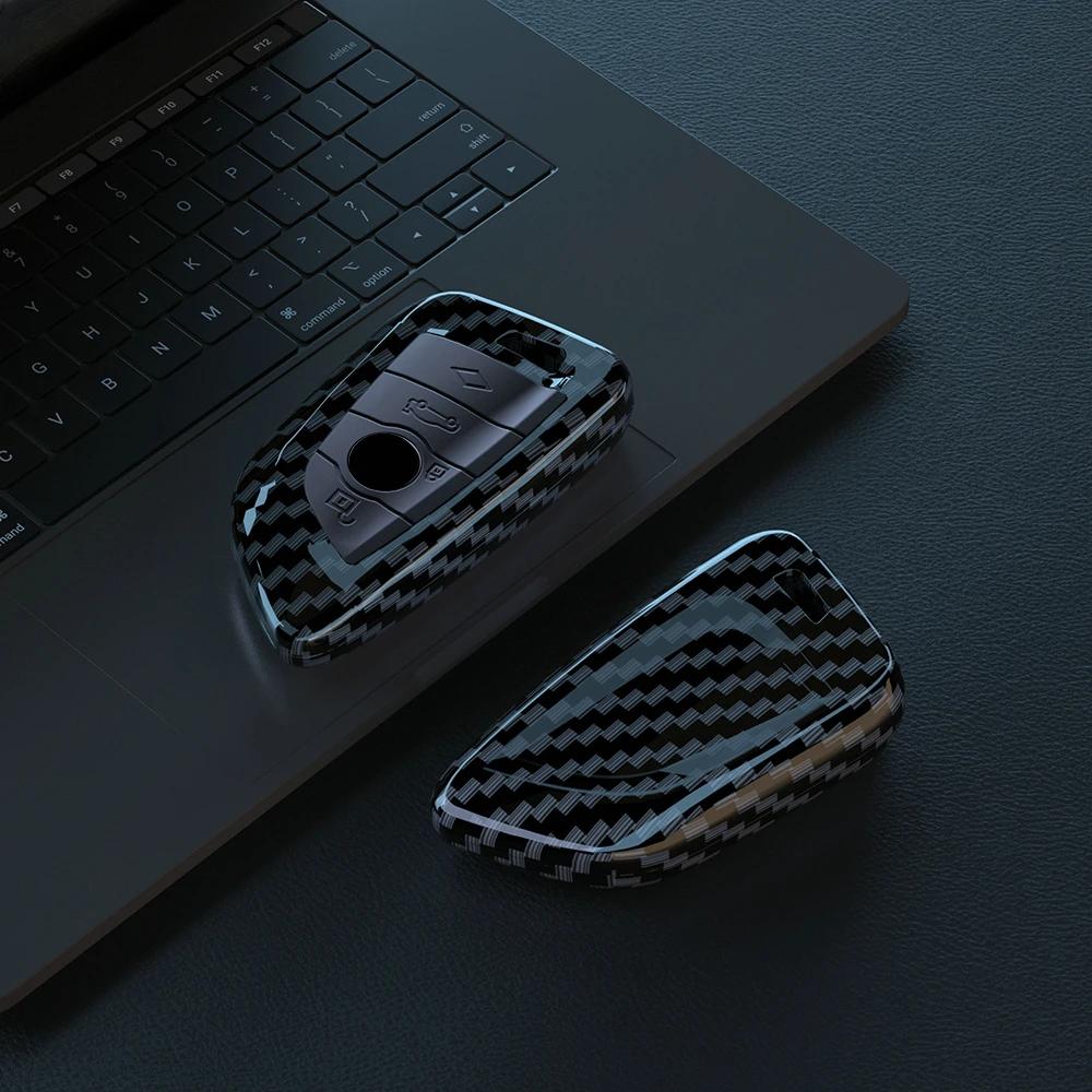 ABS Carbon Fiber Car Key Case Cover For BMW 1 2 3 4 5 6 7 Series X1 X3 X4 X5 X6 X7 F10 F20 F30 G20 G30 G01 F15 F16 G02 G05 F34