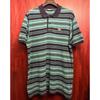 Used Rare MADE IN FRANCE 80s CHEMISE LACOSTE Striped Short Sleeve Pique Polo Shirt Turquoise Green X Navy 5 Sizes