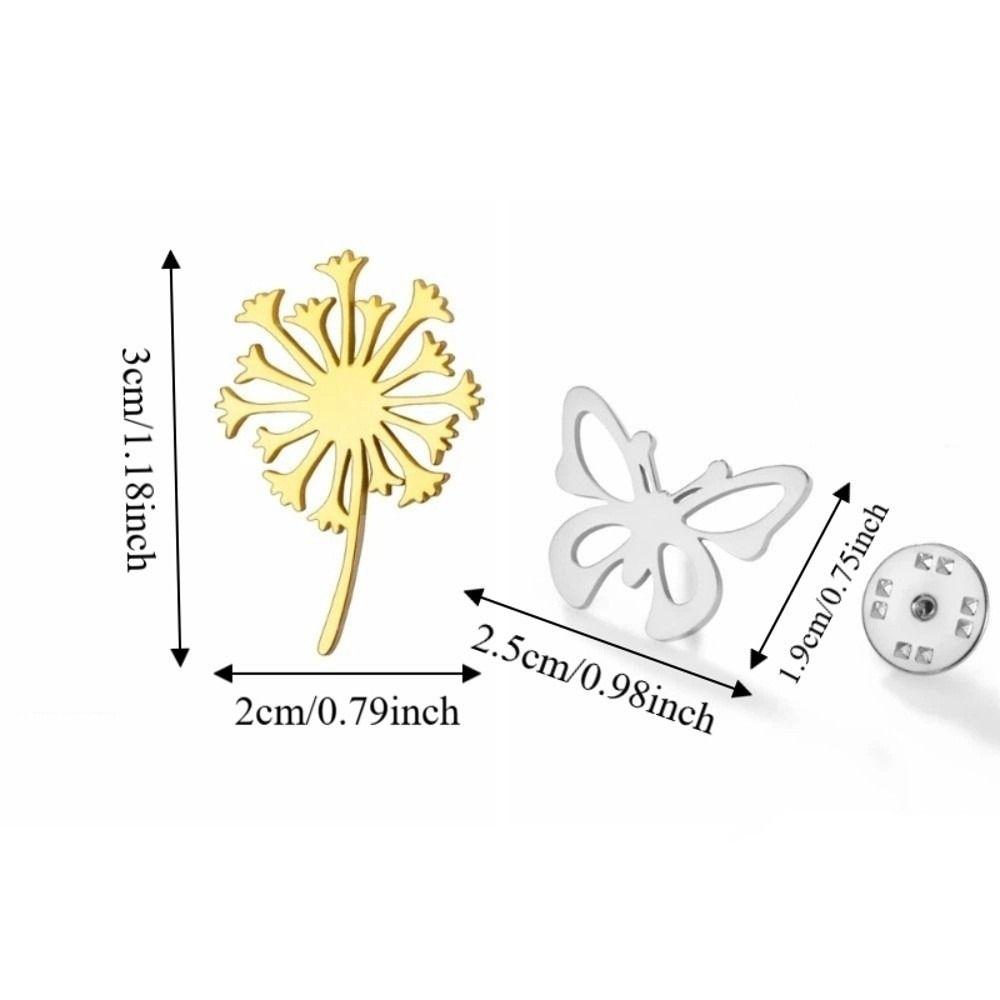 Hollow Flower Brooch Sweet Animal Metal Pin Fashion Jewelry Butterfly Brooch Female