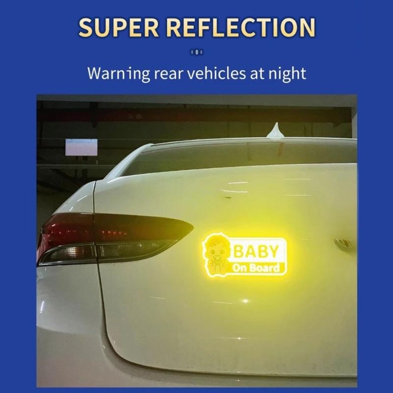 Child Car Reflective Warning Decal With Adhesive For Vehicle Bumper