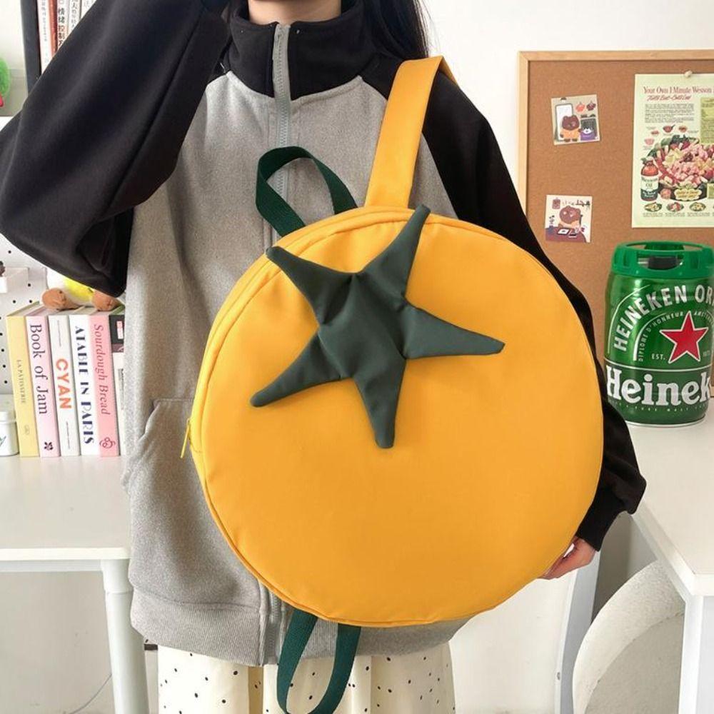 Cute Tomato Backpack Casual Student Schoolbag New Large Capacity Backpack  Teenagers