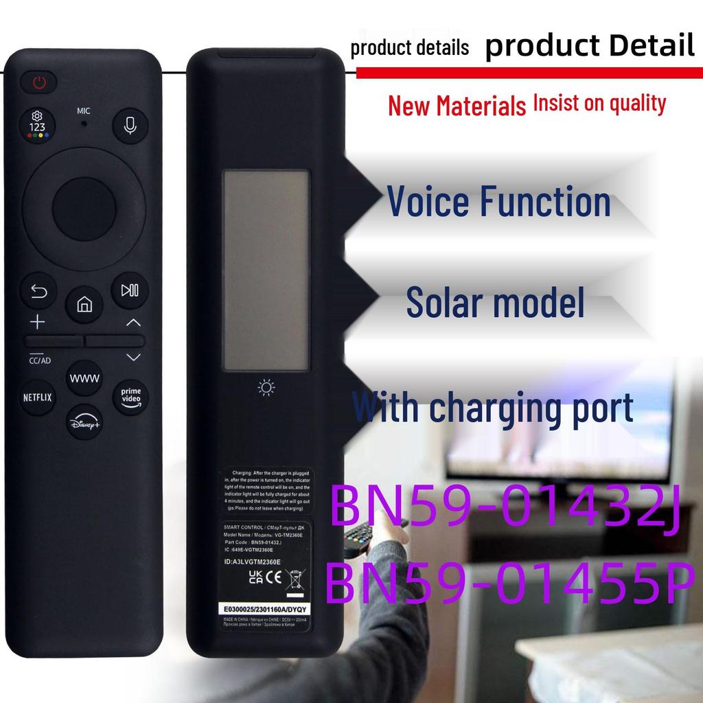 Compatible with Samsung TV Solar Voice Remote Control BN59-01432A/J, 01454A, 01455A