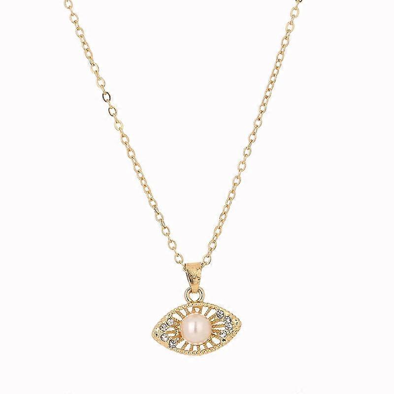 Fashionable diamond pearl pendant clavicle necklace simple versatile necklace