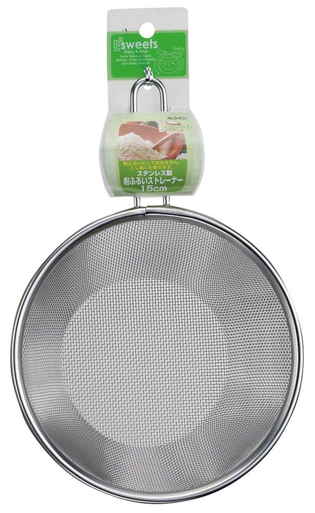 Pearl Metal Pulversieb, 15 cm, Edelstahl, EE Sweets, hergestellt in Japan, D-4723