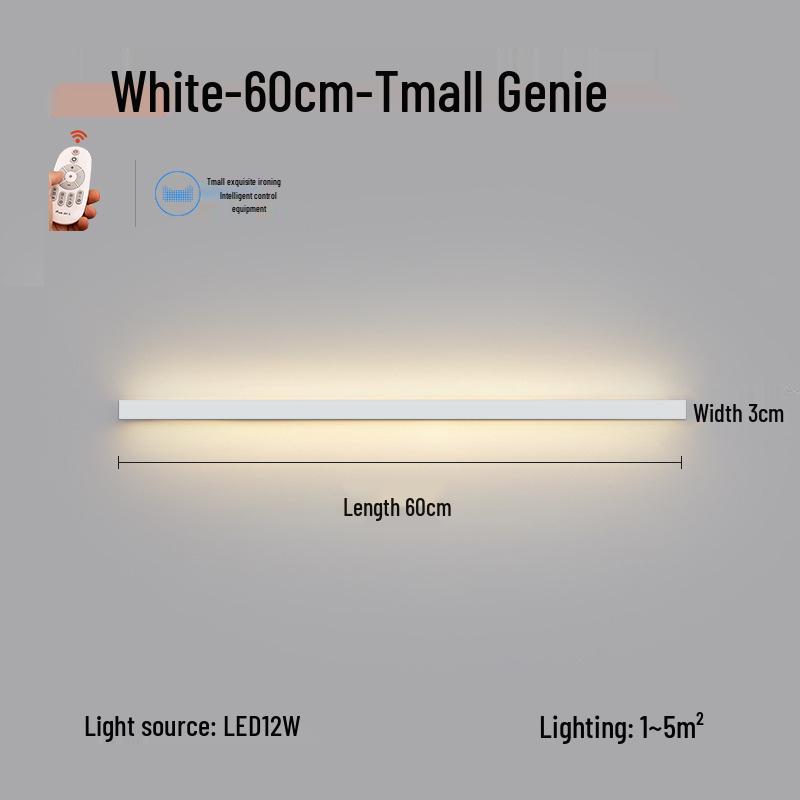 Minimalist Modern Long Strip Wall Lamp for Bedroom, Living Room, or Sofa Side