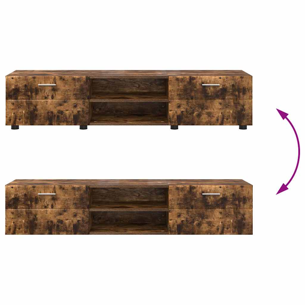 FLORIN 3 Piece TV Cabinet Set Smoked Oak Particleboard