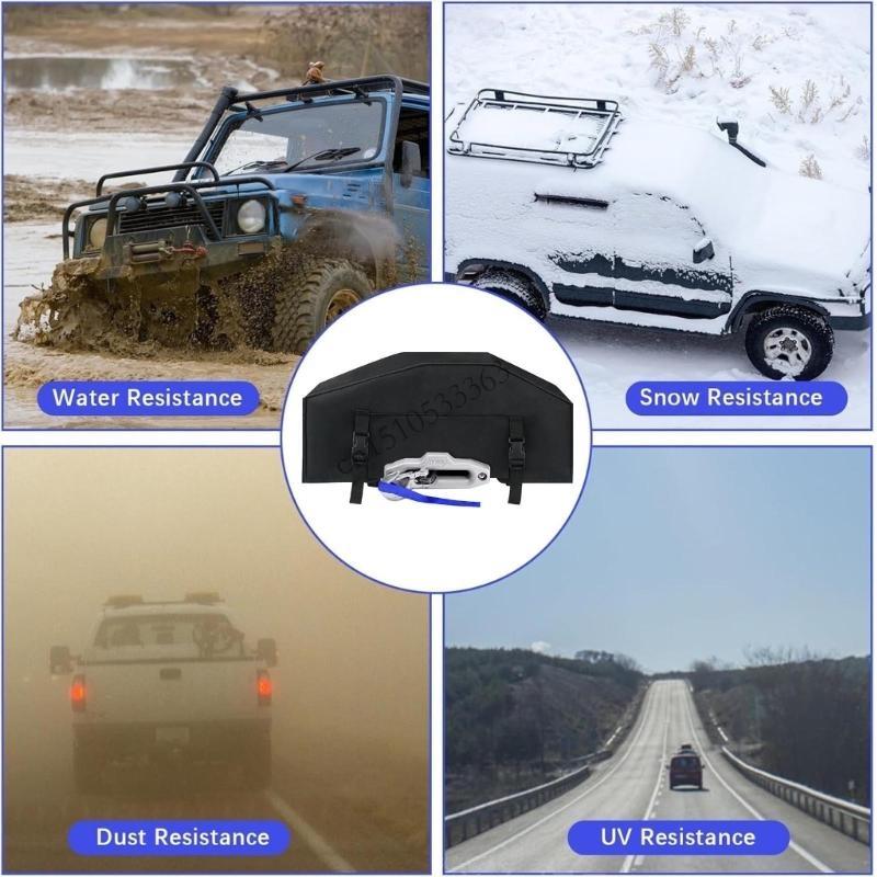 090E Waterproof Cover Oxford Fabric Winch Cover Dustproof Heavy Duty Winch Cover Tear Resistant Easy Installation China Mainland