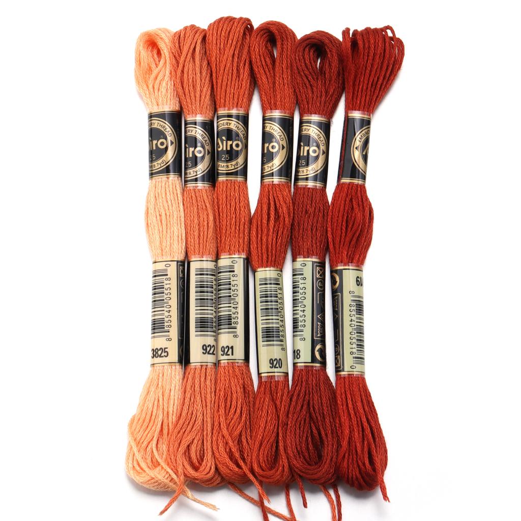 6pcs/lot Colorful Cross Stitch Threads Polyester Embroidery Threads DIY Hand Sewing Knitting Embroidery Supplies Accessories