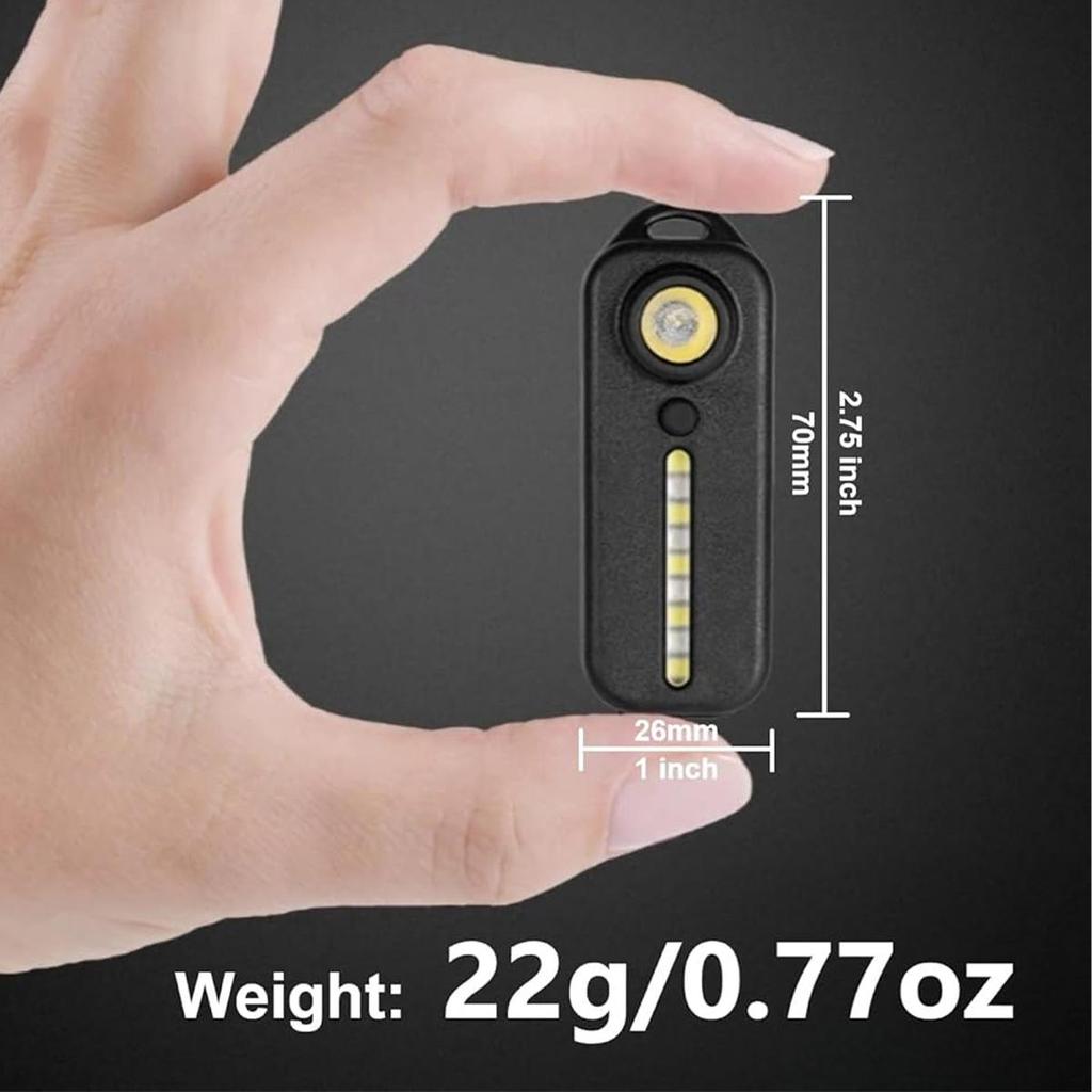 Keychain Mini Led Flashlight 5/modes Bicycle Lamp Bike Light Usb Recharge 5v Dc Versatile Clip Taillights Portable Pocket Safety