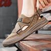 Fashion 2024 Sandals men Summer Men Hollow Non-slip Cool Breathable All-match Classic Wearable Fashion Casual Leather men Sandals