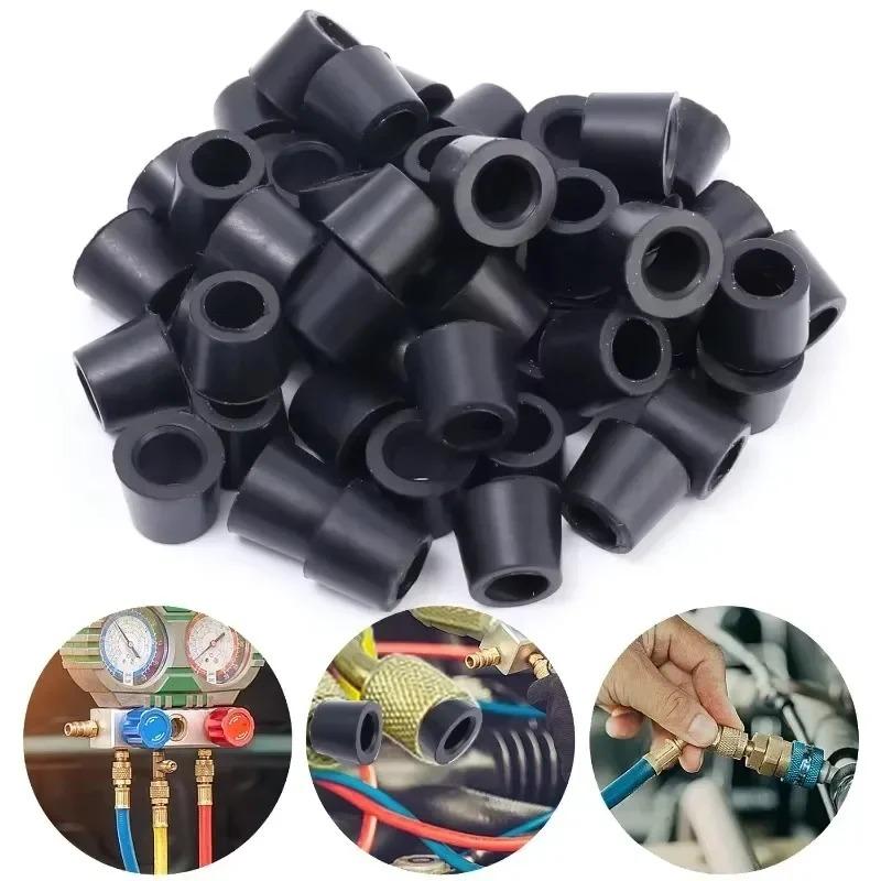 Rubber Gasket Air Conditioning 1/4Inch Charging Hose Valve Manifold Repair Seal Kit Replacement Electrical Equipment Accessories