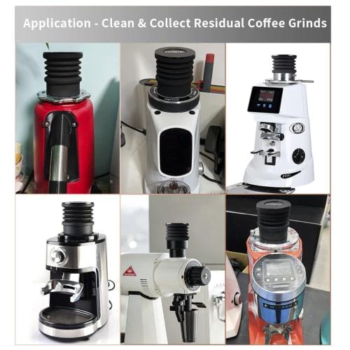 Espresso Coffee Grinder with Single-Dose Hopper and Silicone Bellow Air Blower Blaster, Residue Coffee Grinder Compatible with Mazzer, Niche, Zero, Ma