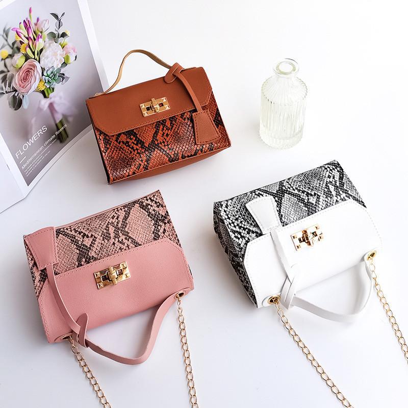2021 New European And American Retro Snake Skin Shoulder Bag