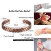 Vinterly Pure Copper Bracelets Twisted Handmade Braided 12mm Adjustable Bangles Health Energy High Magnet Jewelry Resizable Cuff