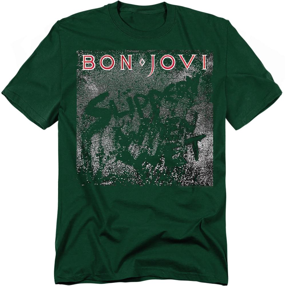 Bon Jovi Unisex Adult Slippery When Wet T-Shirt