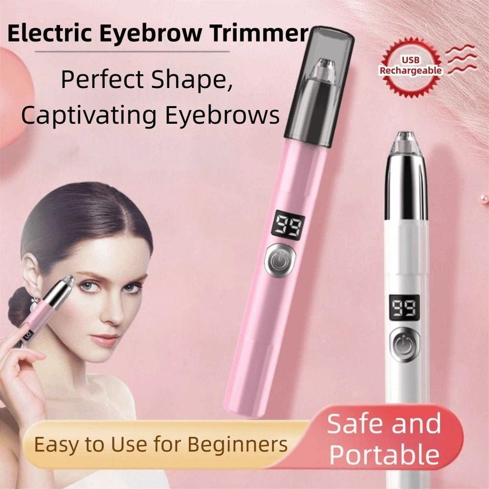 Digital Display Eyebrow Hair Remover Rechargeable Facial Hair Trimmer Eyebrow Trimming