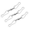 20Pcs Silver/Black Windsock Clips 360 Degree Rotation 70mm Length Stainless Steel Wind Chime Hooks Smooth Spinning