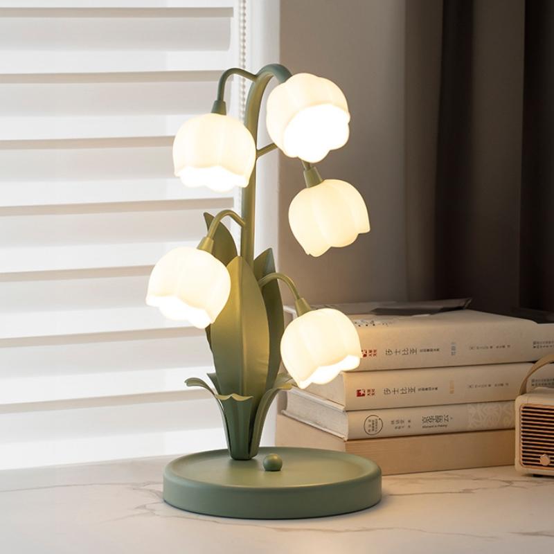 

Led Flower Table Lamp Decorative Desk Light Creative Design Art Decor 3 Colors Landscape Lighting For Bedroom Living Room Study A