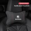 Car Headrest Neck Pillow Protective Soft Cushion For Skoda Octavia Kylaq Superb Yeti Elroq Kodiaq Enyaq Kamiq Scala Rapid Karoq