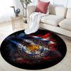 Leicester City Football Club,Round Area Rug,Carpet Rug for Living Room Bedroom Sofa Playroom Decor,Non-slip Floor Mat