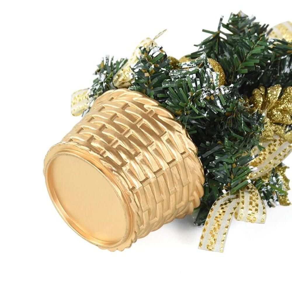 PVC Mini Artificial Christmas Tree Red Artificial Pine Tree  Hotel Cafe Table