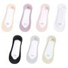 5Pairs Solid Color Invisible Tabi Socks Mesh Non-slip Toe Socks Boat Socks Set Women  Girls