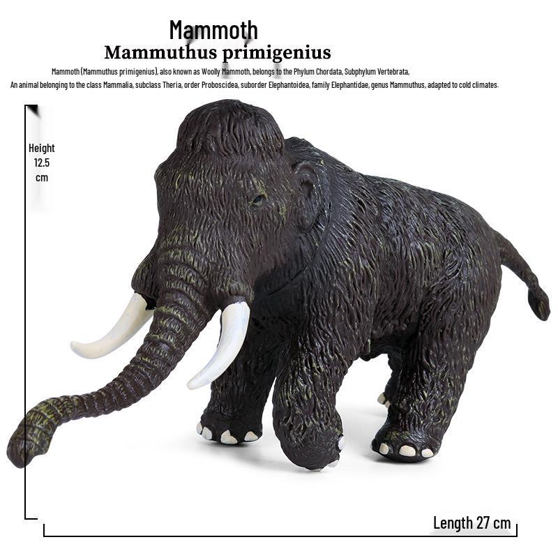 Children's Cognitive Wild Animal World: Elephant and Mammoth Figurine Set