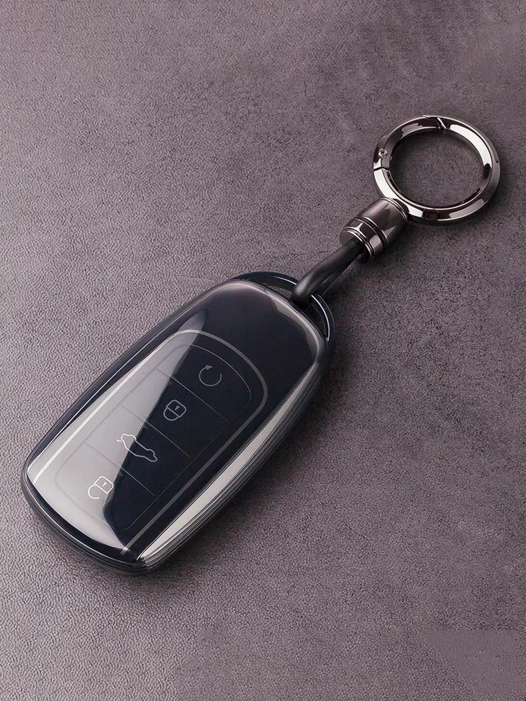 For Chery Omoda 5 C5 Tigo 7 8 Pro Max Tigo 7 8 Plus Arrizo 5 Plus Car Key Case Soft Tpu Key Cover Fob Keychain Ring Accessories