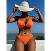 European and American Swimsuit Sleeveless Swimwear Sexy Women's Split with Chest Pad Bikini