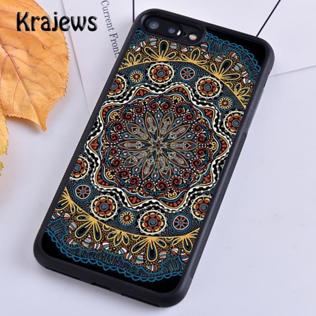 Krajews Indian Style Coloful Mandala Phone Case Cover For iPhone 17 Air 16 15 14 Plus 11 12 13 Pro Max Coque Fundas