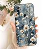 Cherry Daisy Cat Printed Phone Case For Huawei Honor 10 Lite Back Cover Matte Liquid Silicone Funda For Honor 10i 10Lite Casing