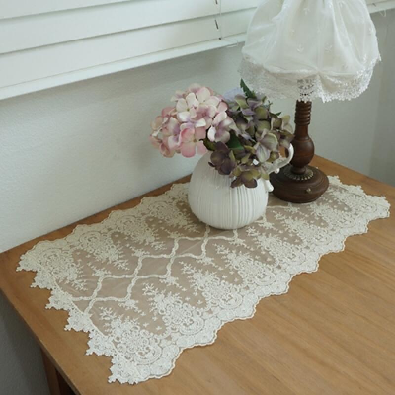 Candle Lace Mat 2 colors ivory