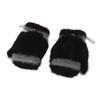 Electric USB Heated Gloves Double Side Heating Keep Warm Fingerless Hands Gloves Mitten with Cover