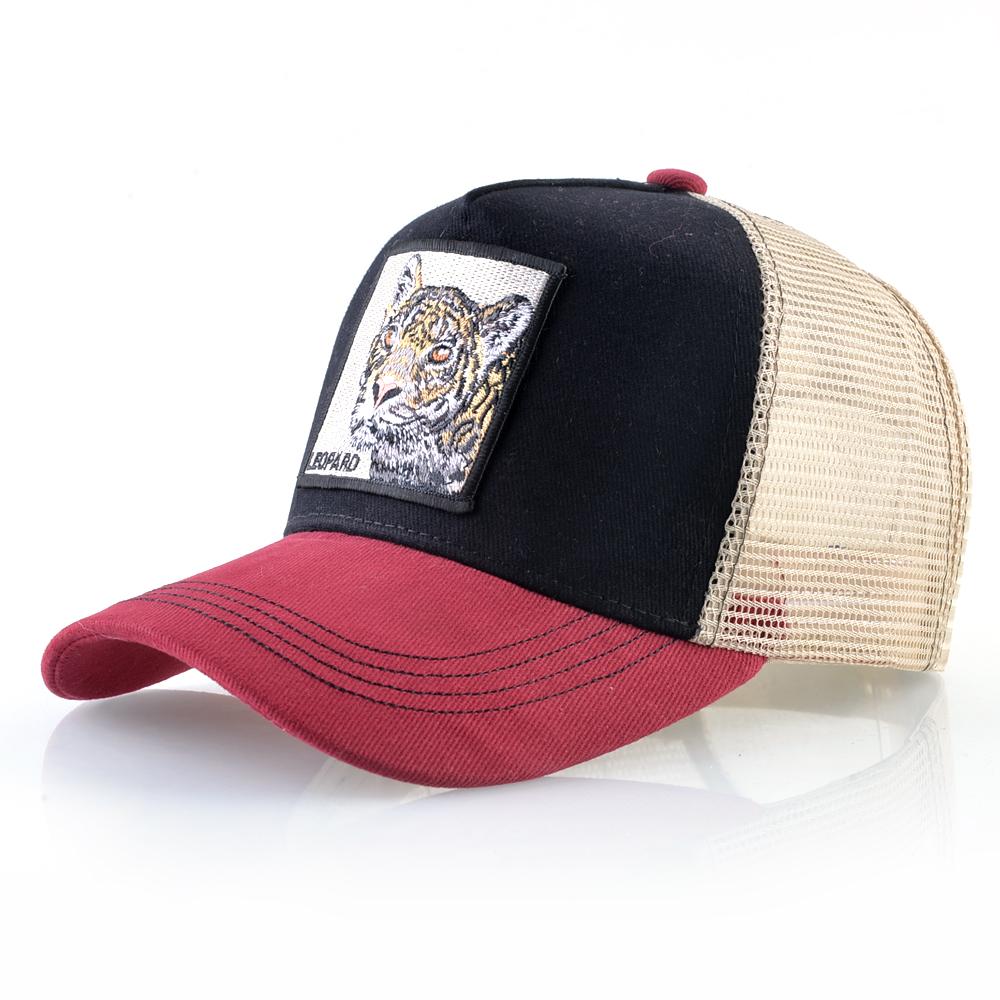 Modische Trucker Caps mit Stickerei Ziegen-Patch Vier Jahreszeiten Snapback Baseballkappe für Männer Frauen Verstellbarer Schirmhut