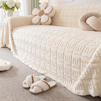 Copridivano in Peluche di Alta Qualità Invernale Asciugamano Conservazione del Calore e Caldo Universale All-Inclusive Asciugamano per Divano Cuscino Semplice Moderno