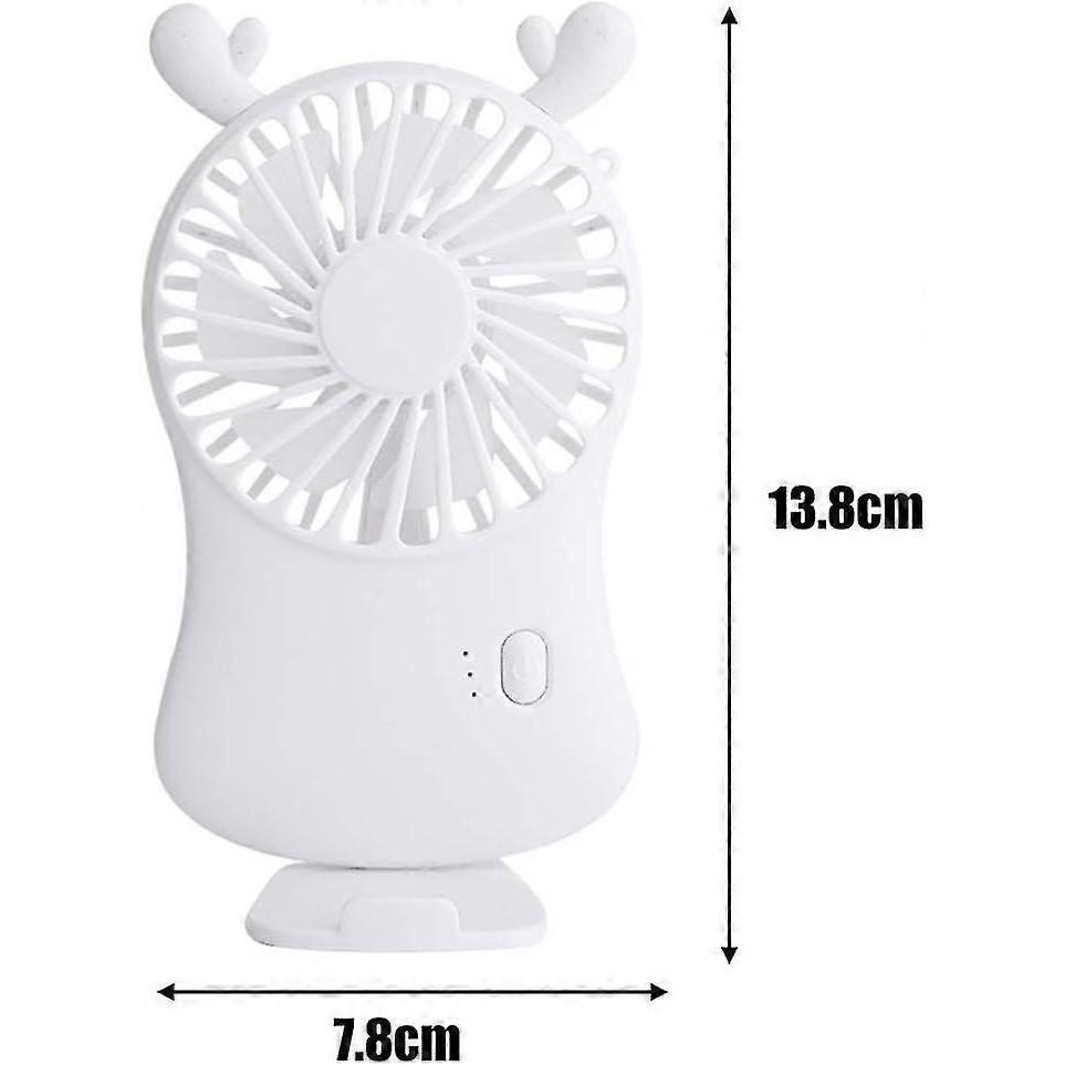 2 Pieces Portable Fan, Mini Table Fan, Quiet Portable Fan 3 Speed Adjustable Usb Handheld Handle For Outdoor Camping Office Room