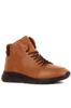 Men's Fashion Genuine Leather Flat Heeled Booties Bootie Tan Leather Lace Up Boots Shoes