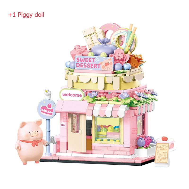 

Non-Toxic Creative Idea City Streetscape Bricks Dessert Shop Model Building Blocks Romantic Home Decoration Gifts For Childrenfriend Kids Toys