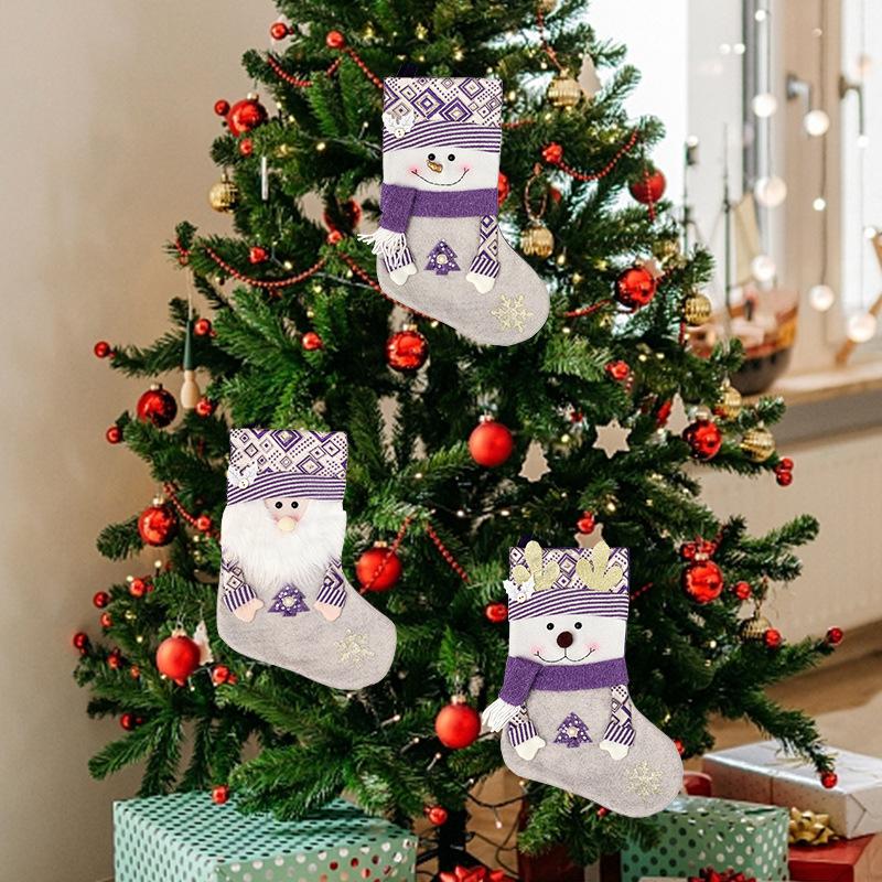Christmas decorations Christmas stockings Children's Santa Claus dolls Gift bags Shopping mall window pendants