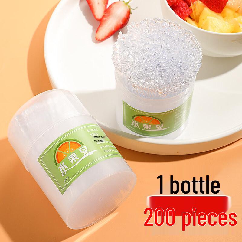 ZISIZ Disposable Transparent Fruit Forks