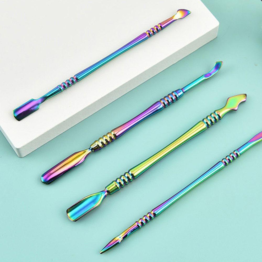 

Remove Nail Polish Glue Steel Push Double-Ended Nail Art Tool Women