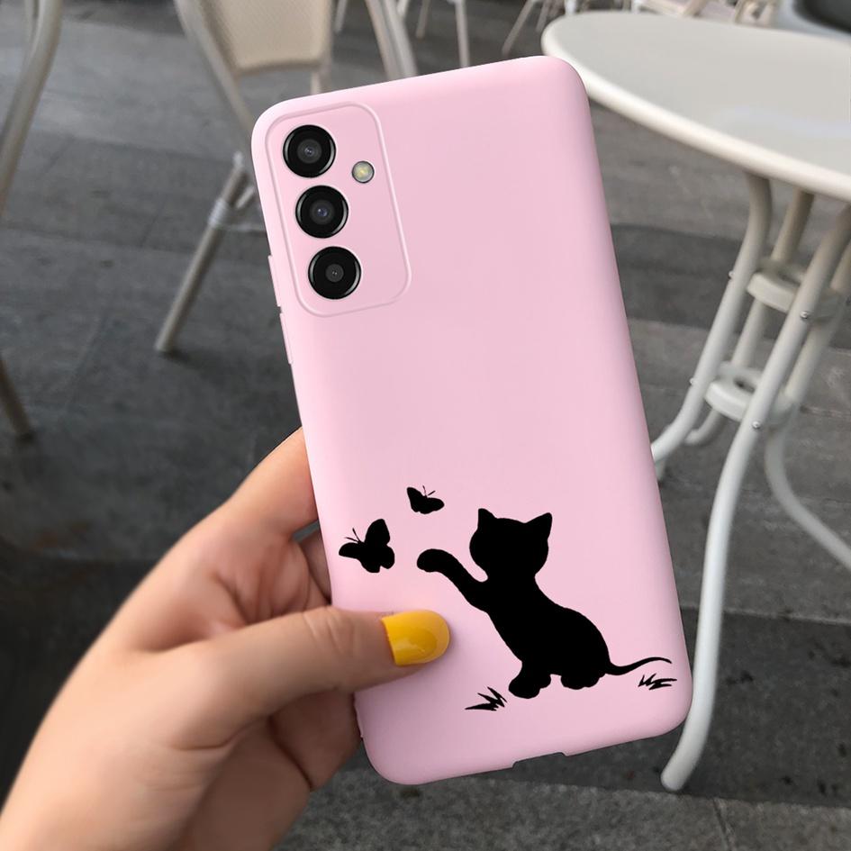 For Samsung M13 Case SM-M135F M 13 Cover Cute Cartoon Love Heart Butterfly Bumper For Samsung Galaxy M13 4G Soft Silicone Fundas