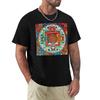 Buddhist Mandala 28 T-Shirt Blue Archive Designer Shirts Oversized Graphic Tee Oversized T Shirt Men