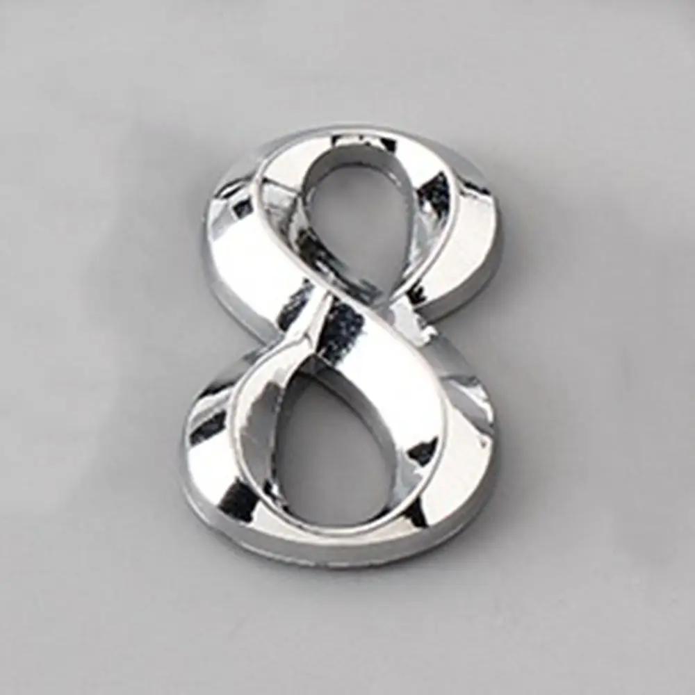 Apartment Hotel Office Door Address Silver 5cm Self Adhesive Door Plate Sign Digits House Number Stickers 3D