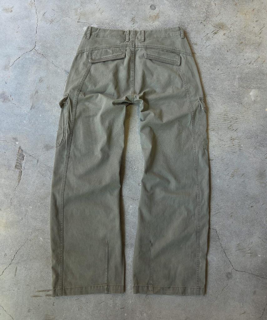 SLOWACID Oblique Pocket Cargo Pants [Khaki]