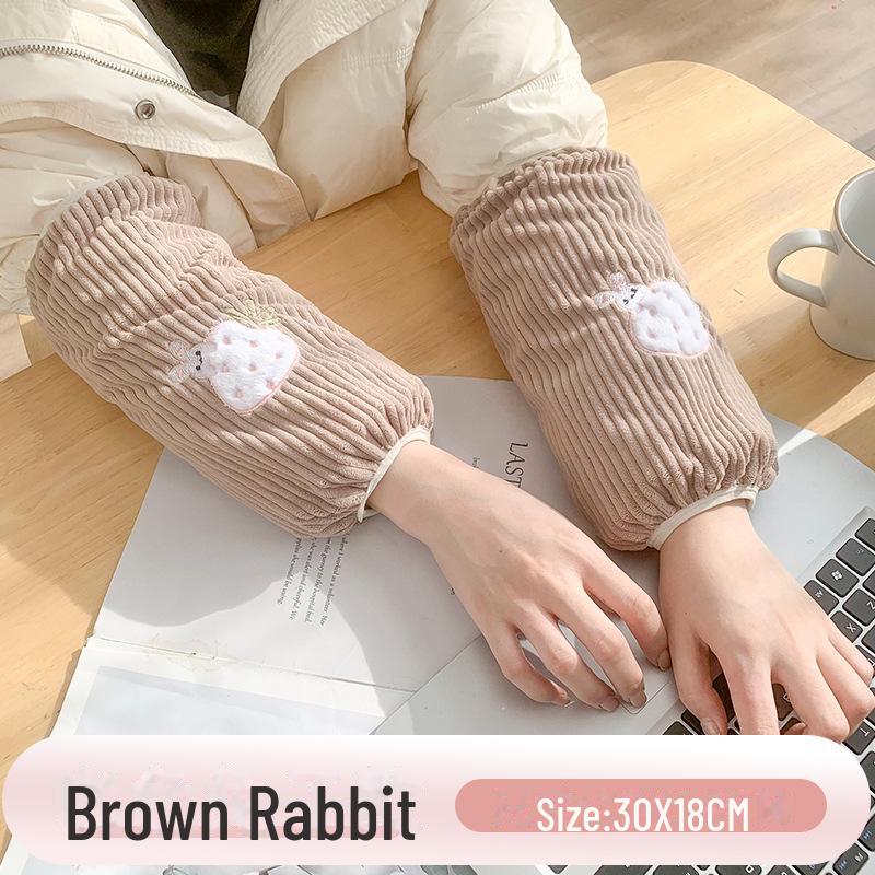 

2023 Милые вельветовые рукава с изображением котенка и кролика для домашнего офиса — осенне-зимний выпуск 30*18